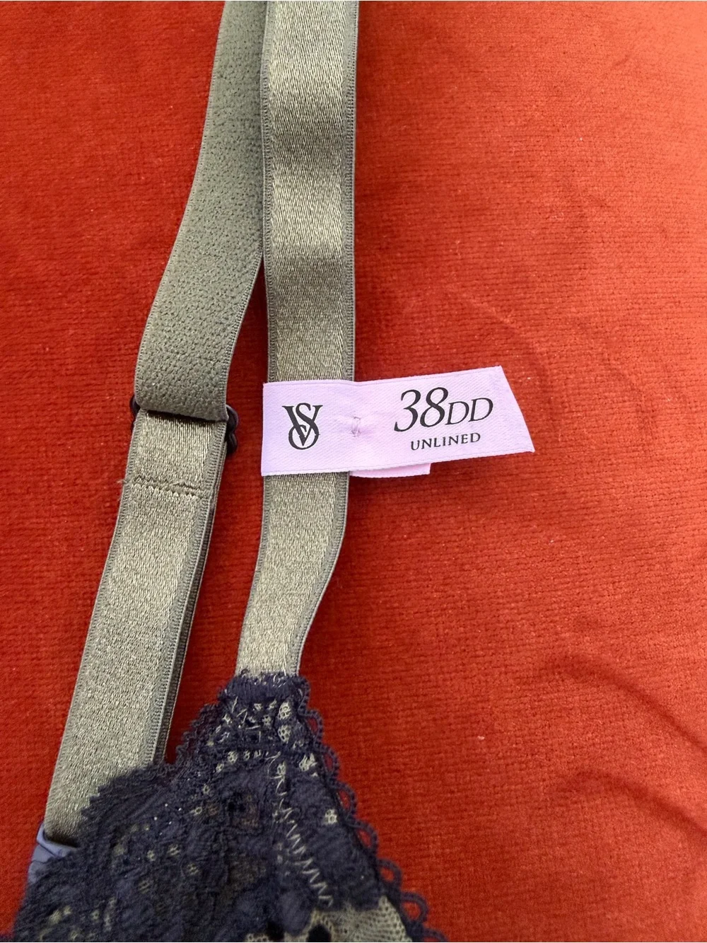 Victoria Tease NWT Unlined Woodland Green Polka Dot Demi Bra 38DD